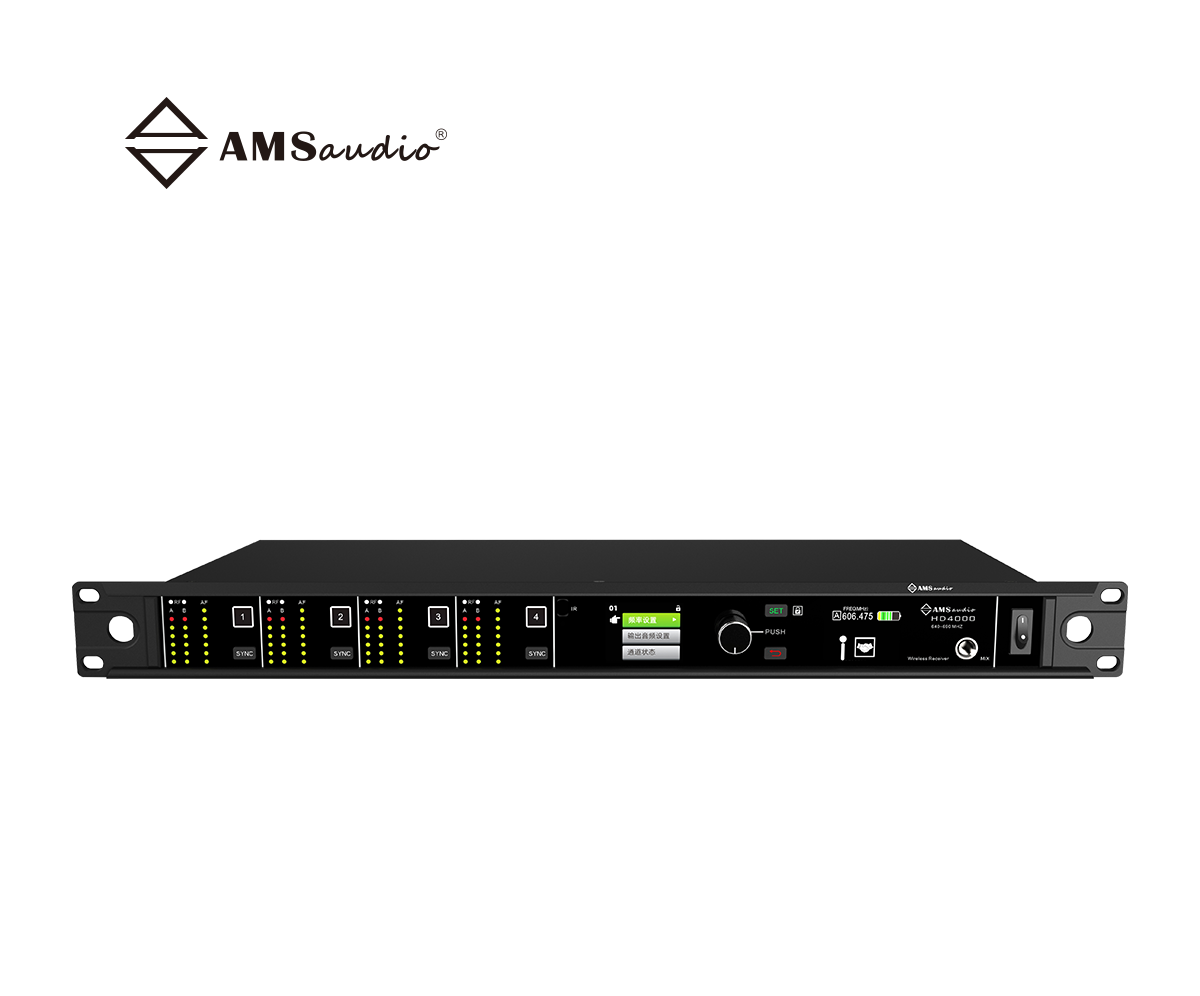 HD4000-True diversity four-channel wireless microphone receiver